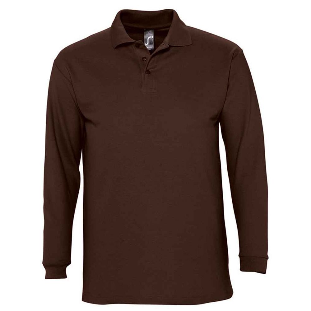 Klassisches Langarm-Piqué-Poloshirt