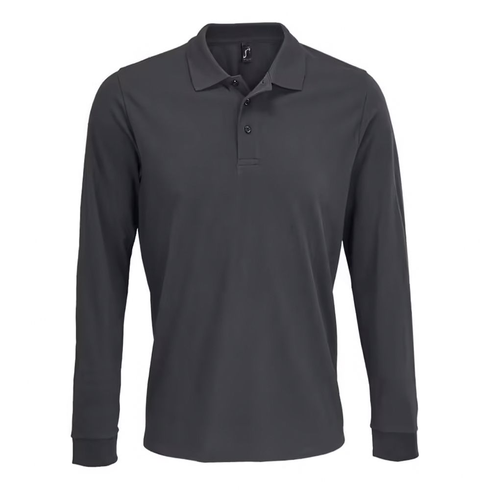 Langärmliges Piqué-Poloshirt