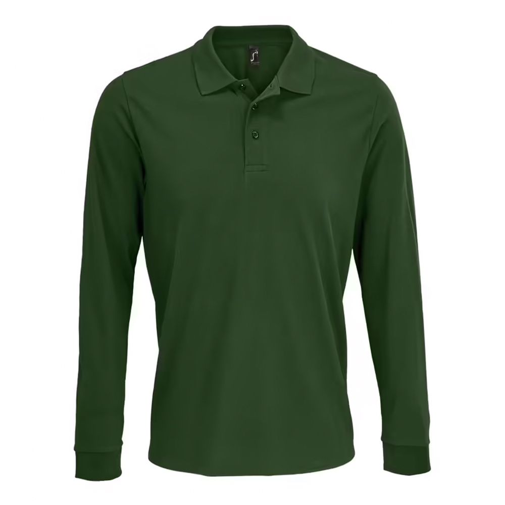 Klassisches Langarm-Piqué-Poloshirt