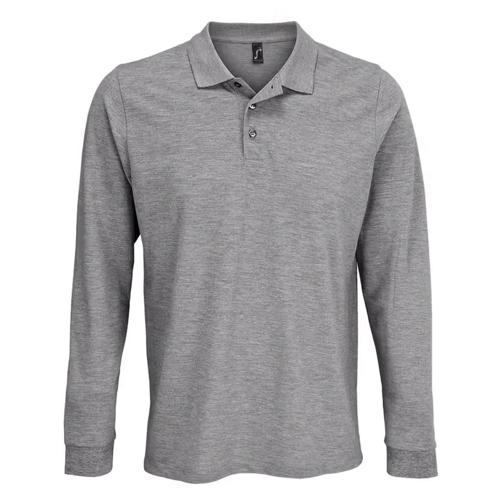 Klassisches Langarm-Piqué-Poloshirt