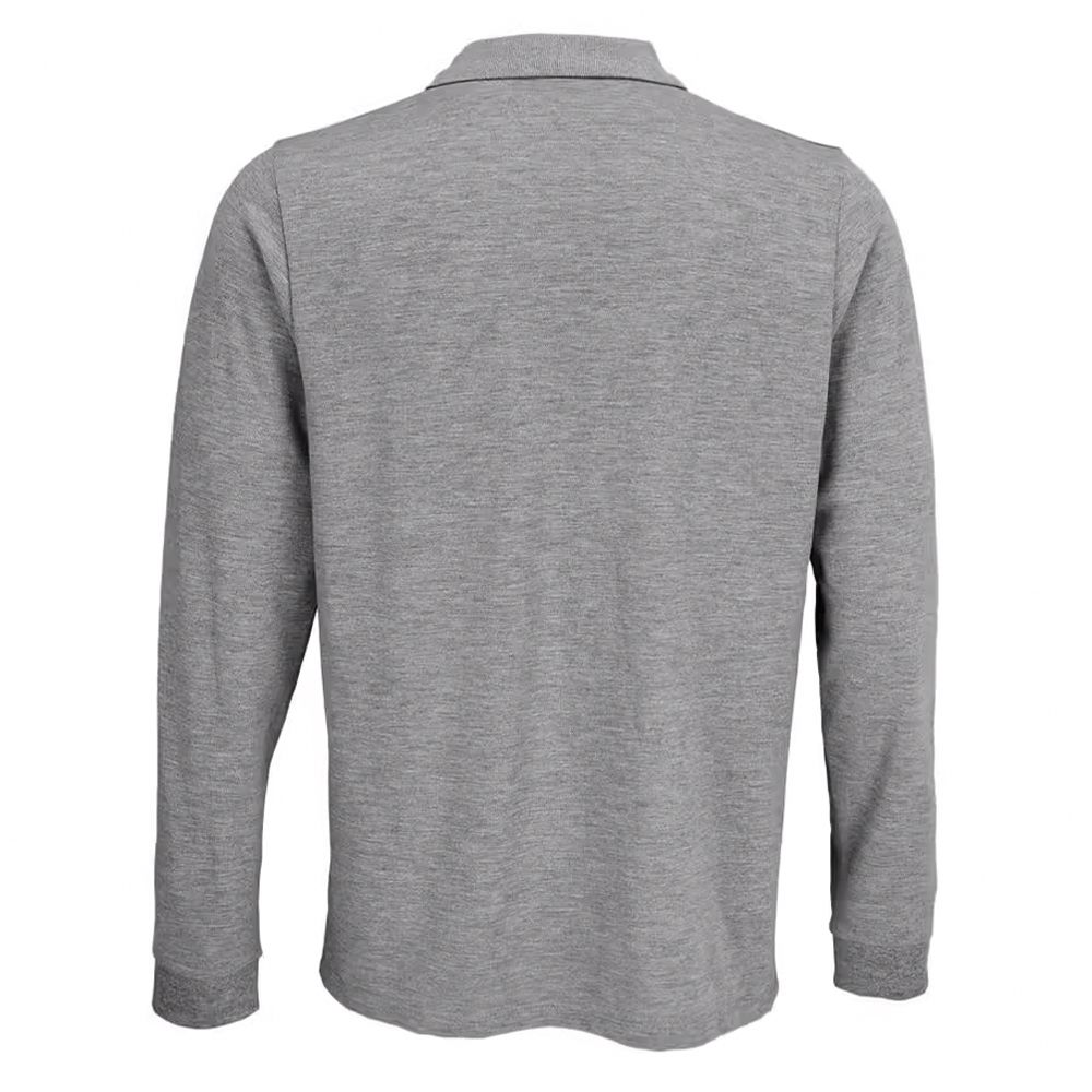 Klassisches Langarm-Piqué-Poloshirt