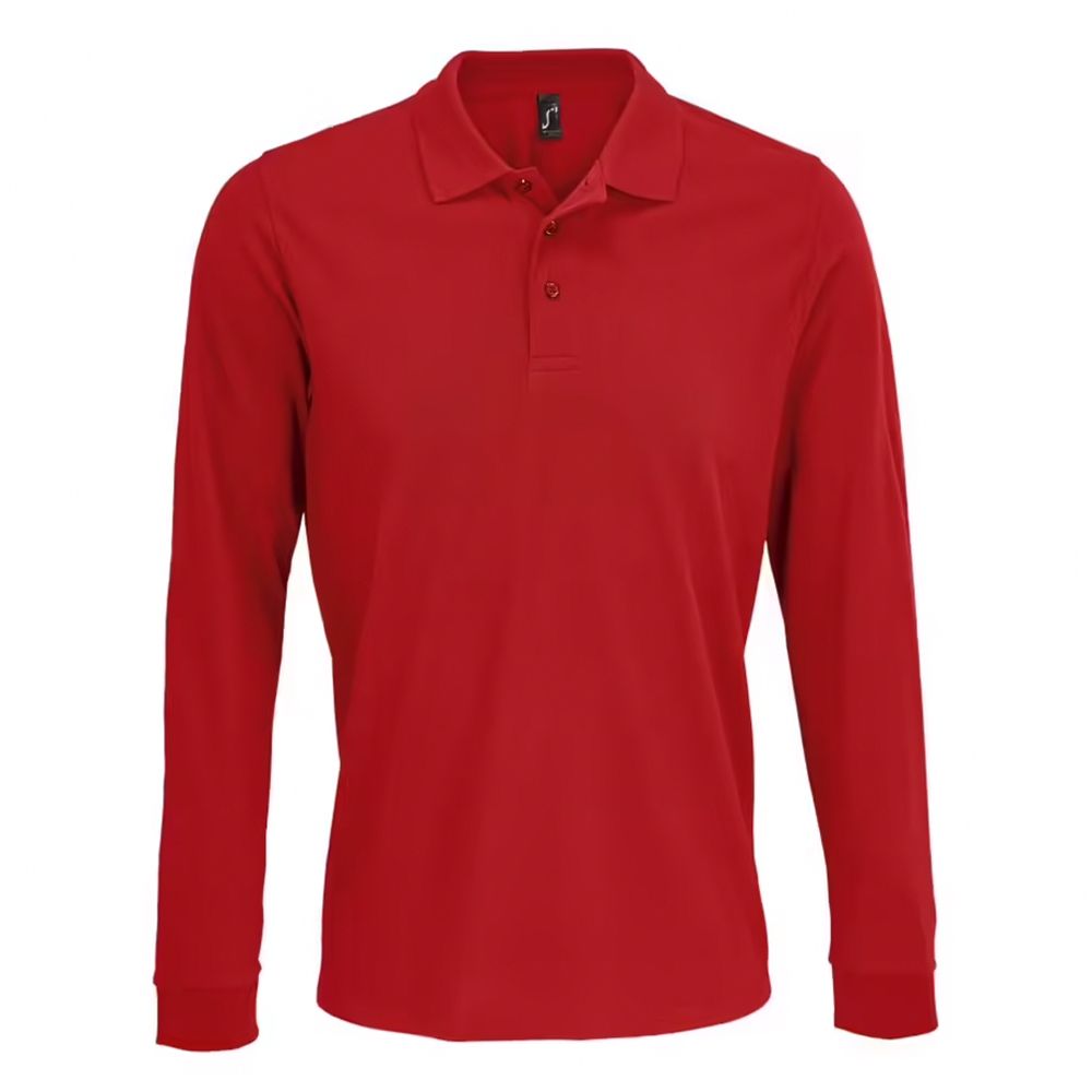 Klassisches langärmliges Piqué-Poloshirt