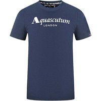 Baumwoll-Jersey T-Shirt mit Logo-Schriftzug