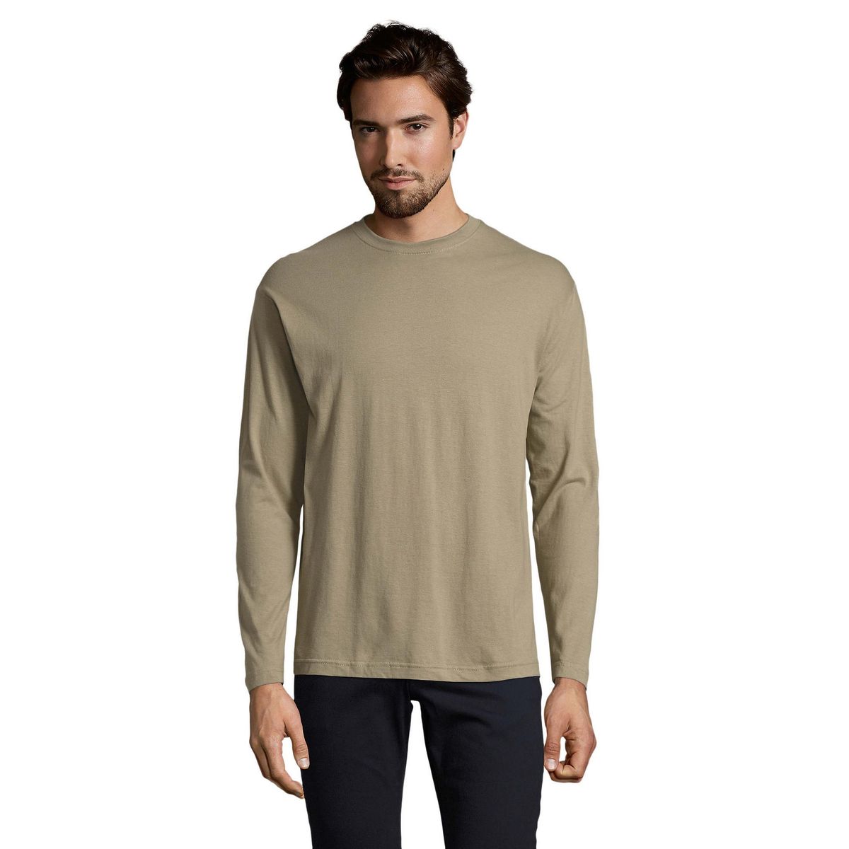 Klassisches Langarmshirt aus Baumwolle