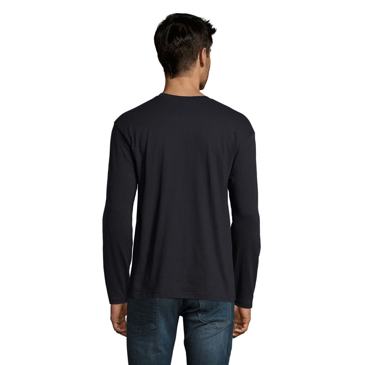 Klassisches Baumwoll-Langarmshirt