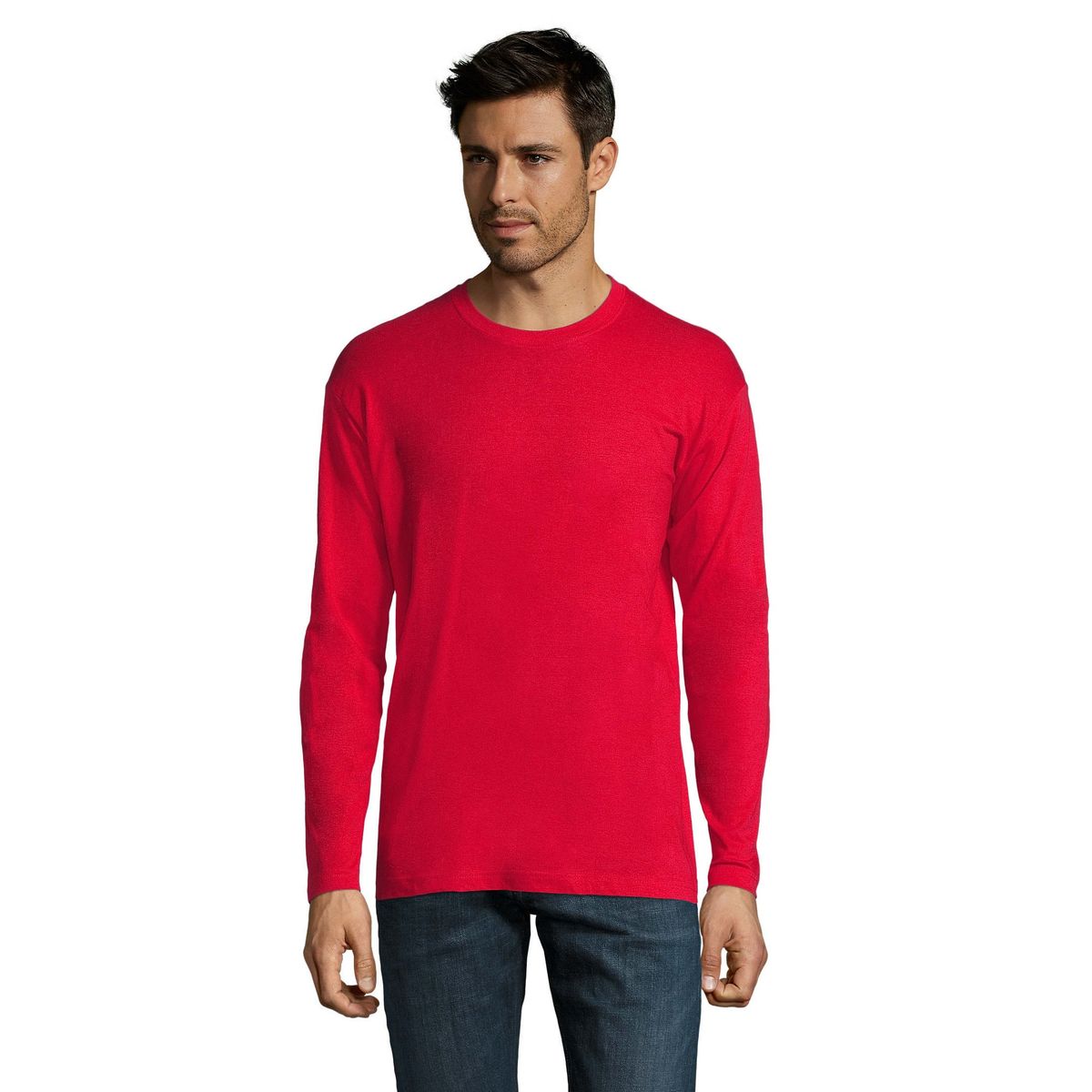 Klassisches Langarmshirt mit Rundhalsausschnitt