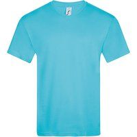Schlichtes V-Ausschnitt Baumwoll T-Shirt