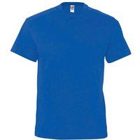 Kurzärmeliges Baumwoll-T-Shirt mit V-Ausschnitt