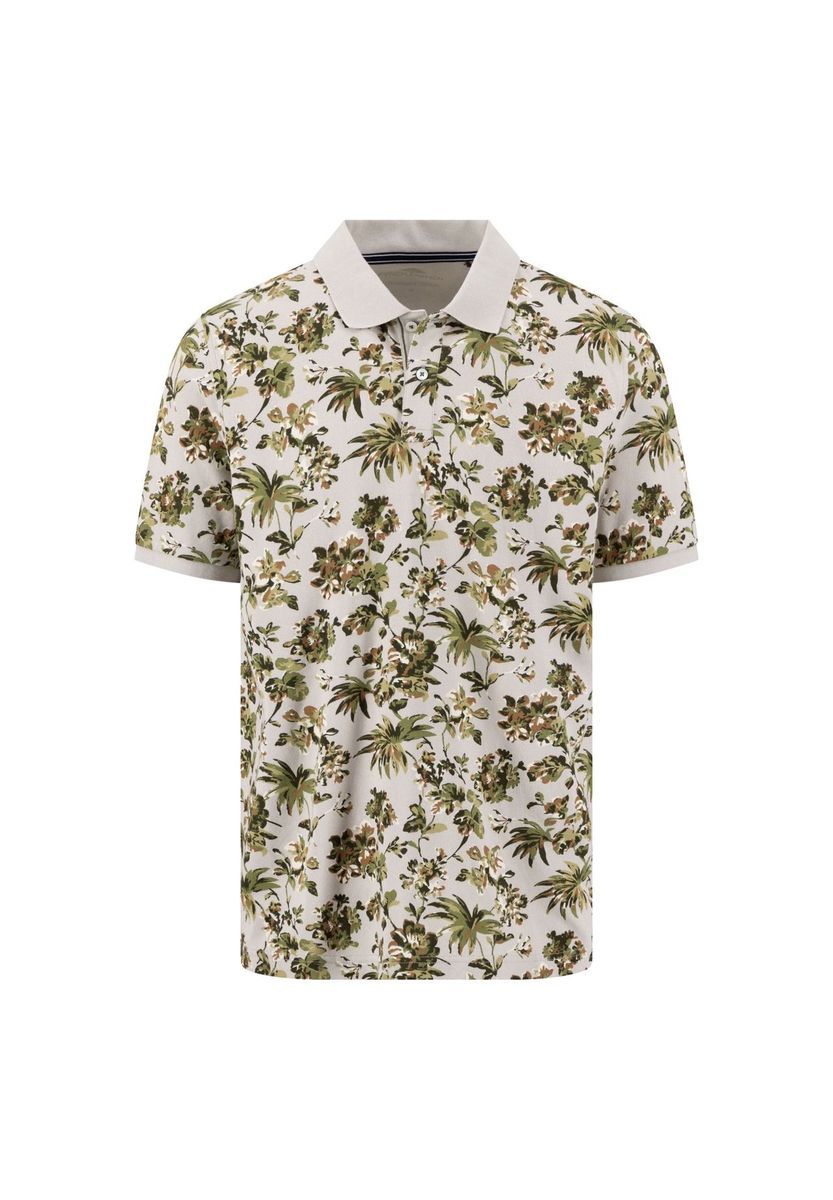 Polohemd mit Blumenmuster und kurzen Ärmeln