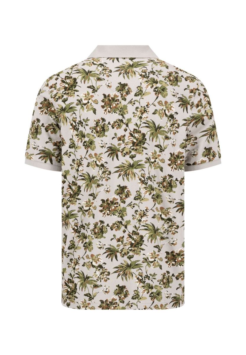 Polohemd mit Blumenmuster und kurzen Ärmeln