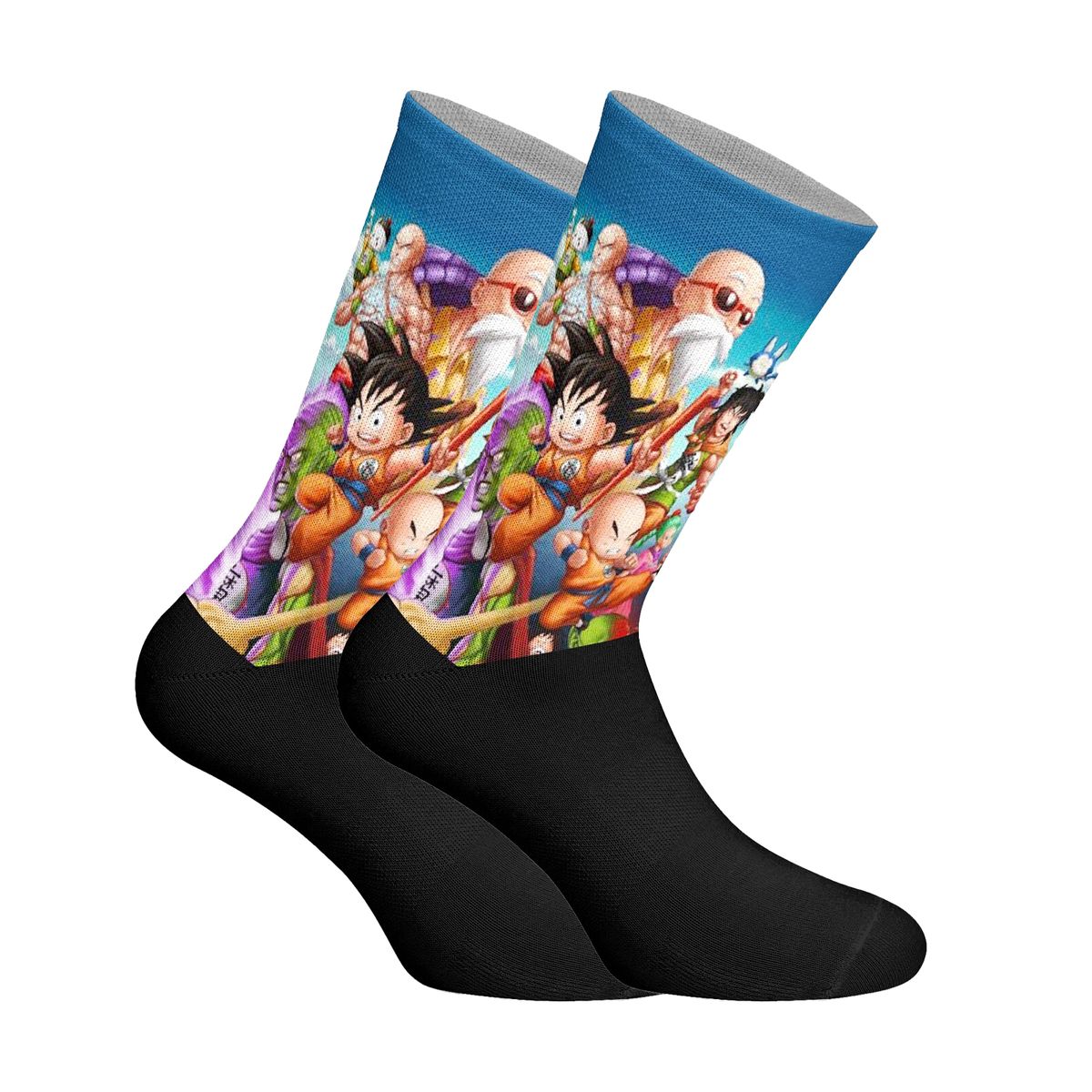 Socken mit Anime-Charakter Allover-Print