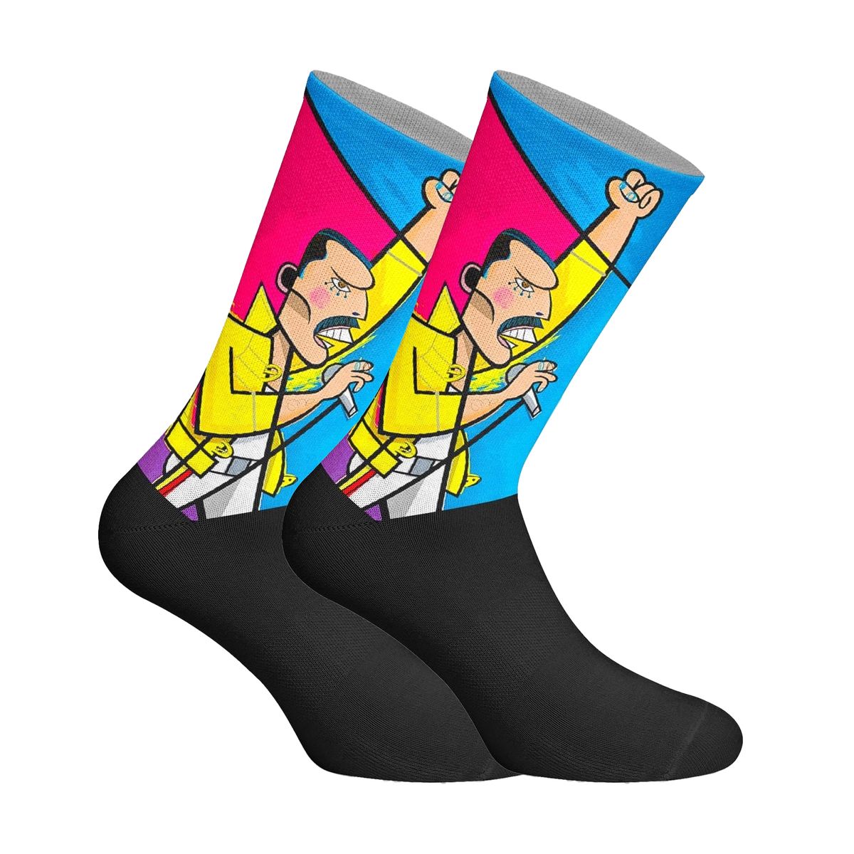 Pop-Art Grafik-Crew-Socken