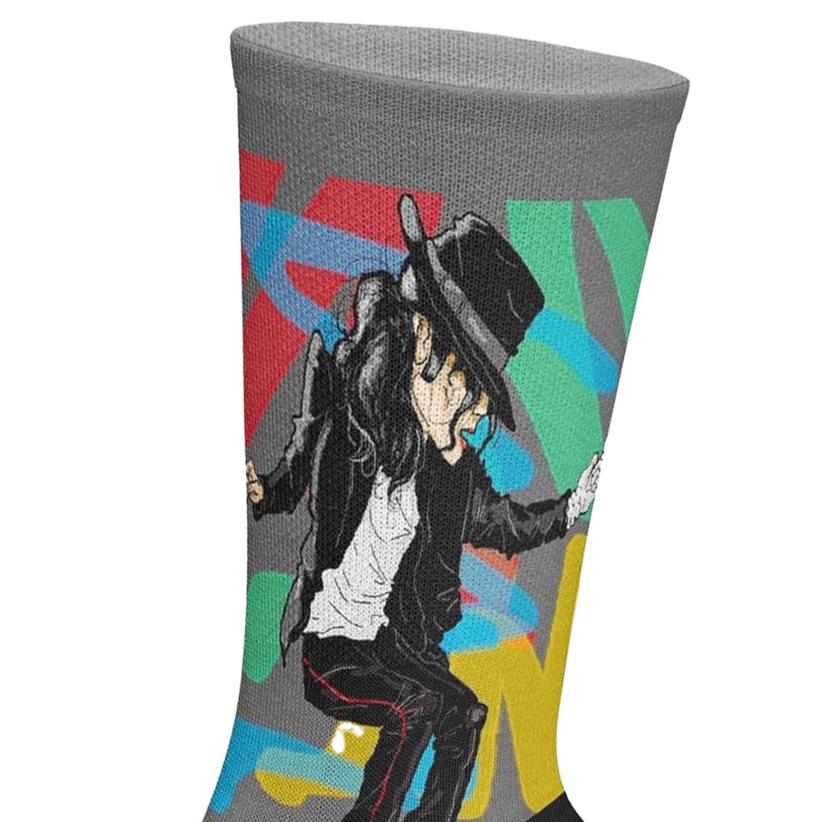 Grafik-Crew-Socken mit Popstar-Motiv