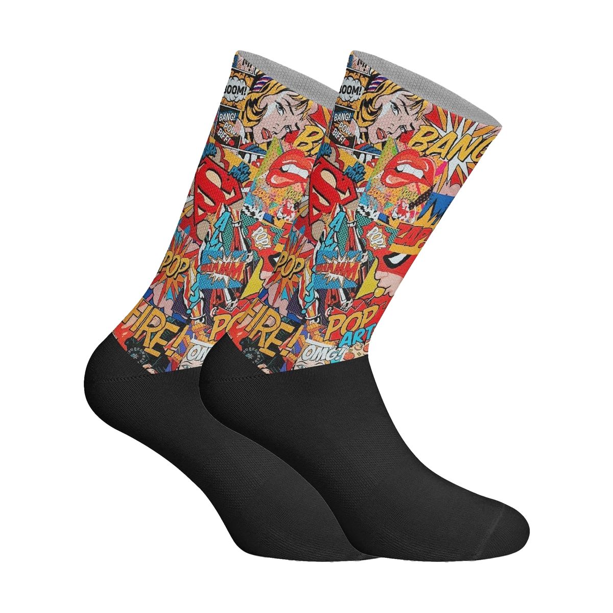 Comic-Collage Pop-Art Socken