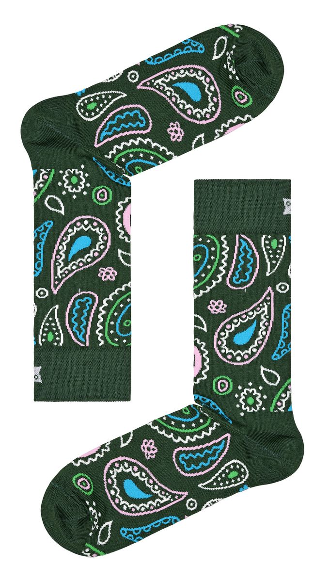 Crew-Socken mit flippigem Paisley-Muster