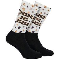 Grafiksocken mit Neujahrs-Wimpel-Print