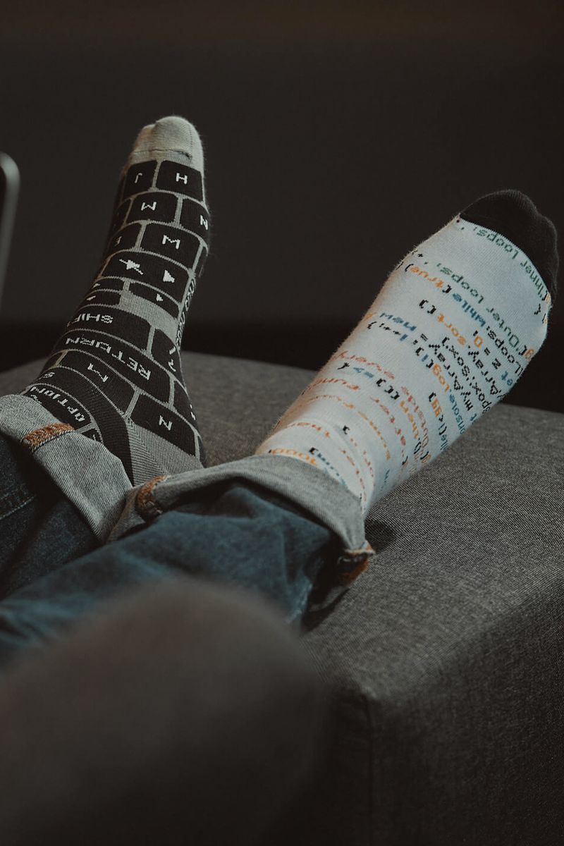 Ungleiche IT-Entwickler Crew-Socken