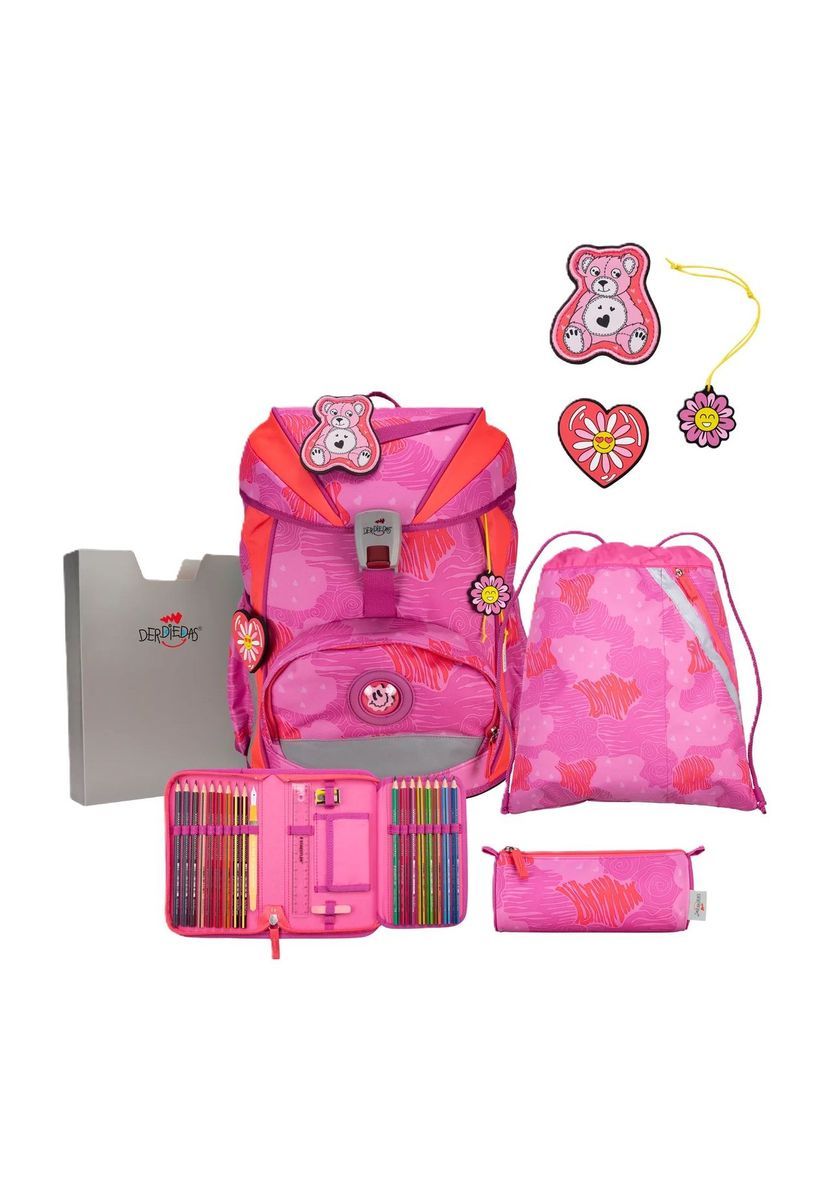DerDieDas® Schulranzen-Set, 6-teilig, pink, 99