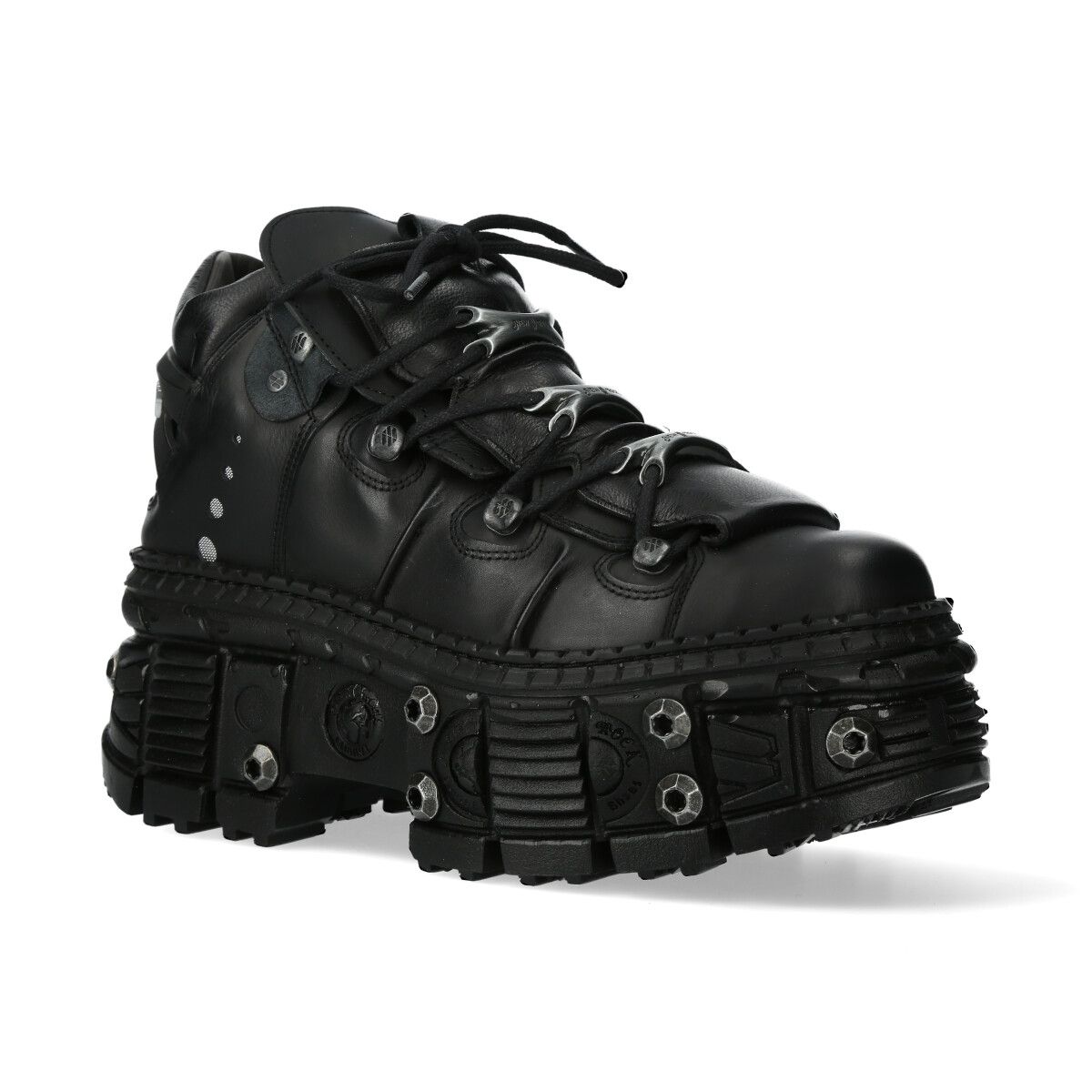 Gothic Leder Plateau-Stiefel