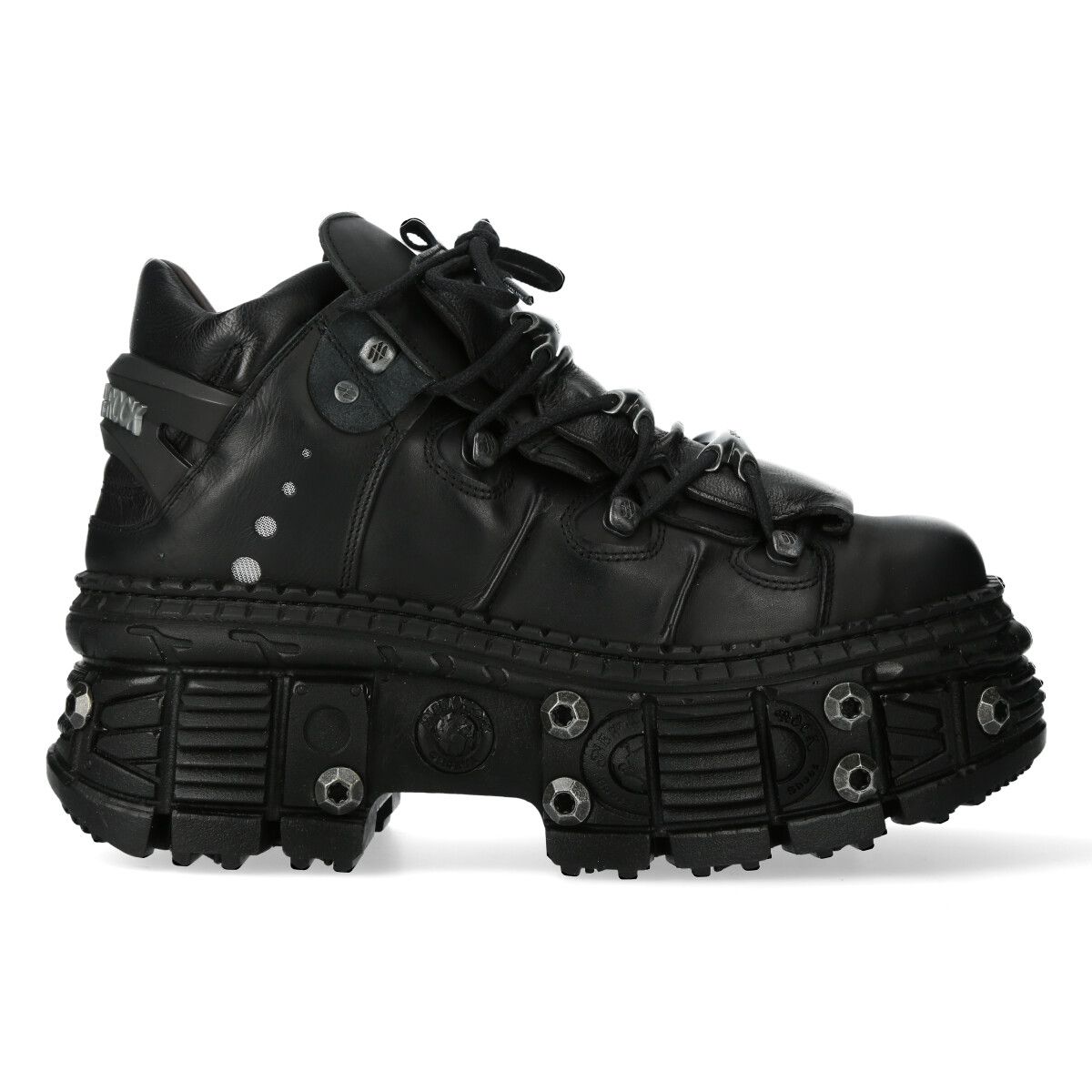 Gothic Leder Plateau-Stiefel