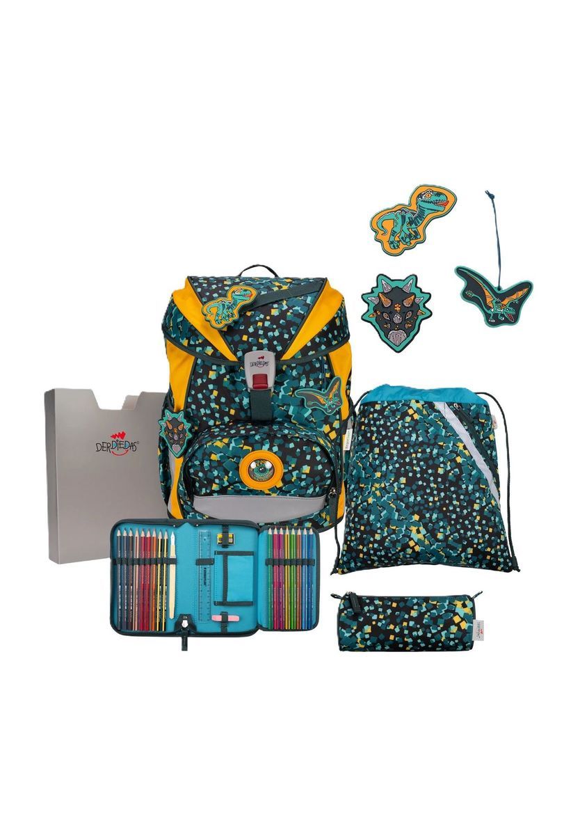 Schulranzen-Set mit Dinosaurier-Motiv