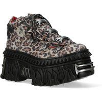 Gothic-Plateau-Stiefeletten mit Leopardenmuster