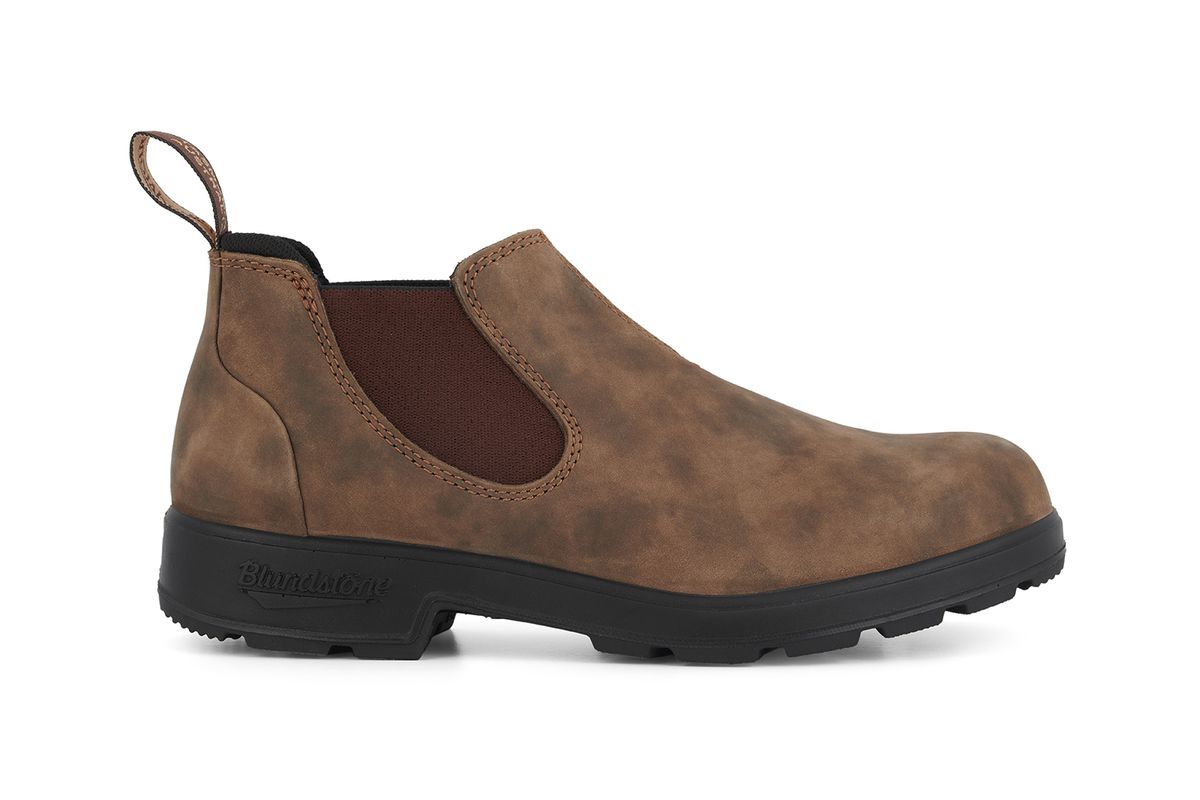 Flache Leder-Chelsea-Boots