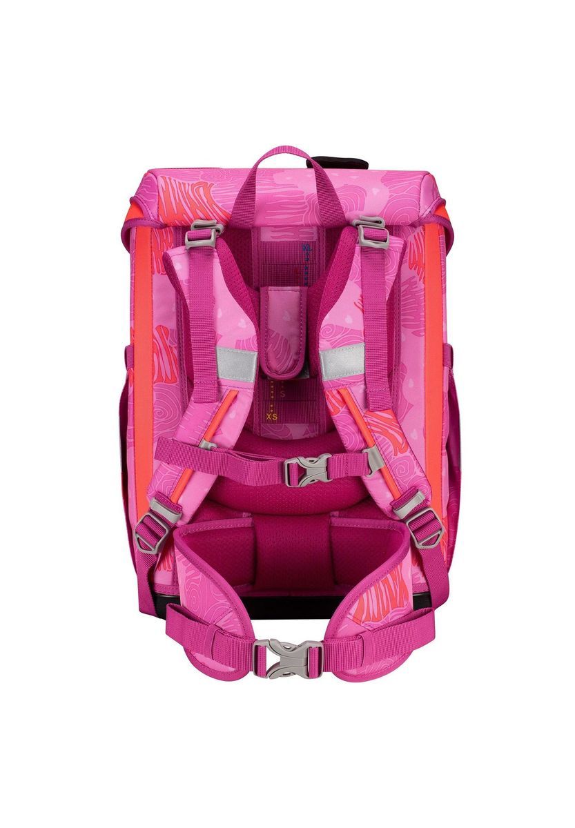 Rosa Schulranzen-Set mit Muster