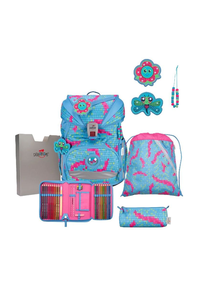 DerDieDas® Schulranzen-Set, 6-teilig, blau