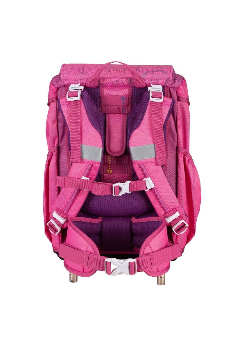 Pinkfarbenes Schulrucksack-Set mit Zubehör