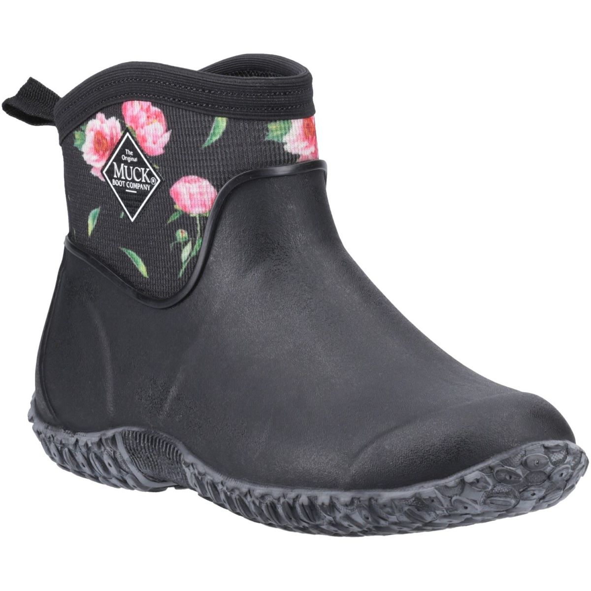 Knöchelhohe Gummistiefel mit Blumenmuster