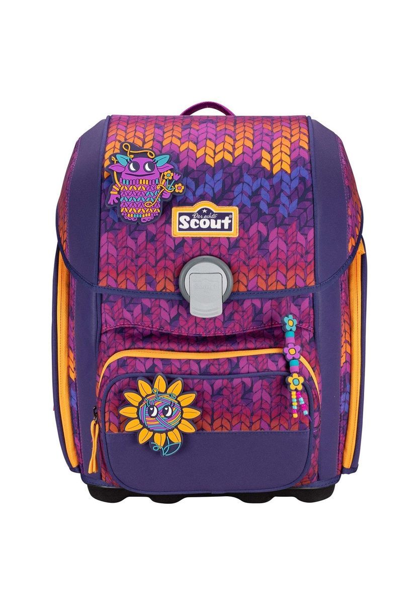 Ergonomisches Schulrucksack-Set mit Strickmuster