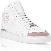 Hexagon Mid-Top Leder-Sneaker