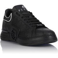 Perforierte Leder-Lo-Tops mit Monogramm