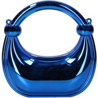 Skulpturale Hochglanz-Tasche mit Rundgriff