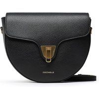 Leder-Schultertasche mit Plektrum-Verschluss