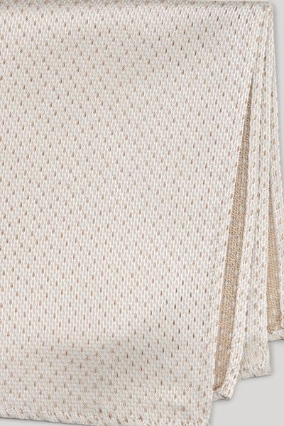 Gemustertes Einstecktuch in Ecru Beige Viskosemischung