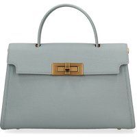 Strukturierte Leder-Henkeltasche