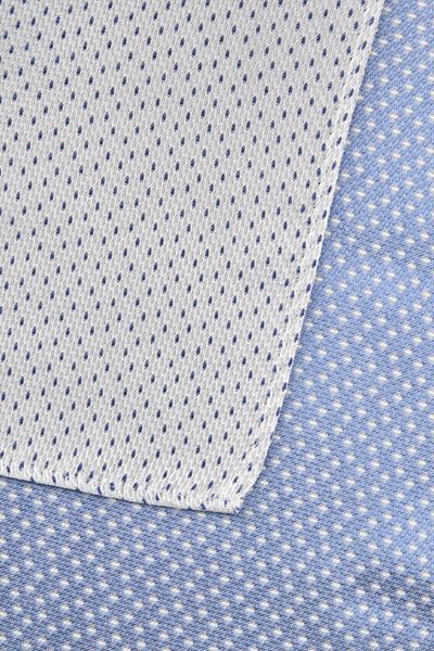 Einstecktuch in Ecru und Hellblau gemustert Viskosemischung