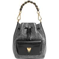 Bucket Bag mit Elaphe-Print und Tasche
