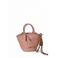 Geflochtene Korb-Handtasche mit Logo