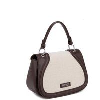 Elegante zweifarbige Überschlag-Handtasche