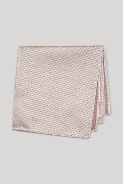 Einstecktuch in Ecru/Rosé gemustert Viskose Mix Elegantes Accessoire Unisex