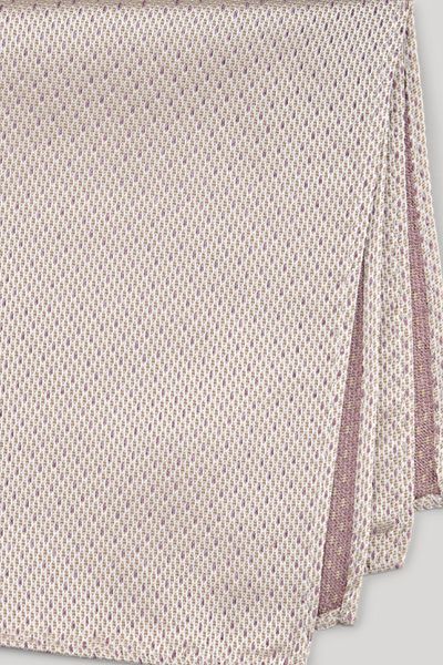 Einstecktuch in Ecru/Rosé gemustert Viskose Mix Elegantes Accessoire Unisex