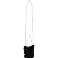 Elegante schwarze Pailletten Schultertasche