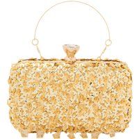 Pailletten und Perlen Minaudière Clutch