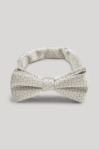 Joop! Vorgebundene Fliege in Ecru und Hellgrau gemustert mit verstellbarem Band