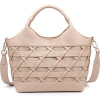 Geflochtene Handtasche mit Tragegriffen