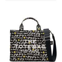 Grafische Canvas-Tote mit Schriftzug