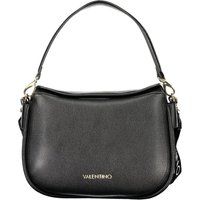 Genarbte geschwungene Handtasche mit Webriemen